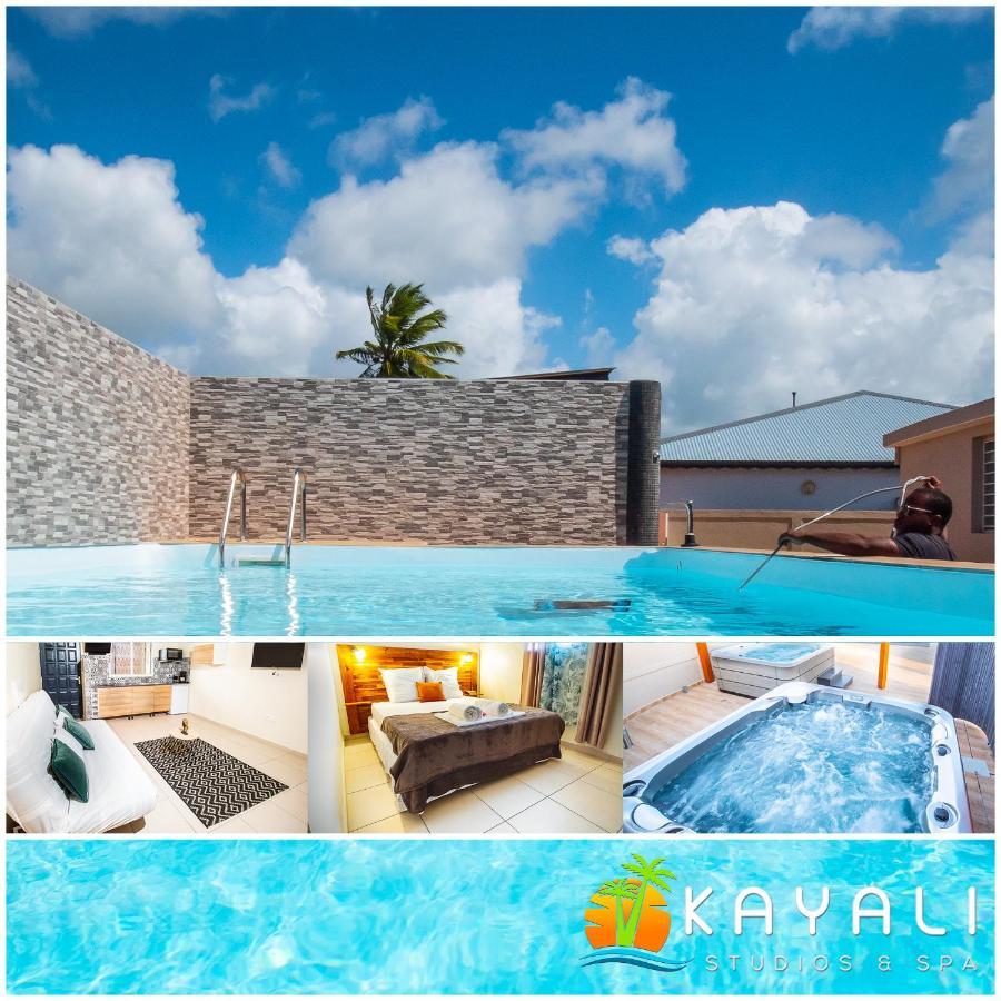 Studio Jacuzzi et piscine au centre ville de Port-Louis Extérieur photo